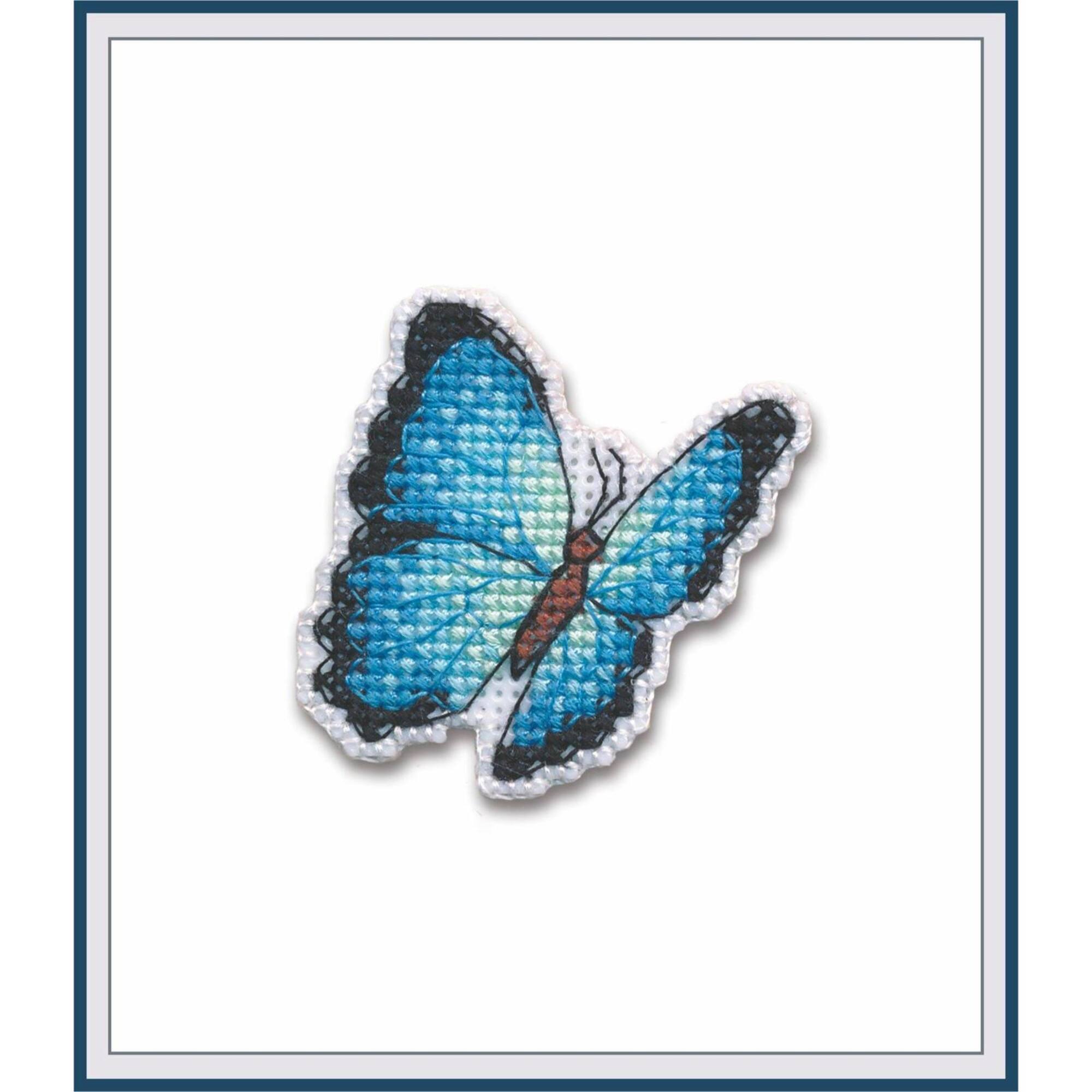 Oven Badge-Blue Marpho Cross Stitch Kit